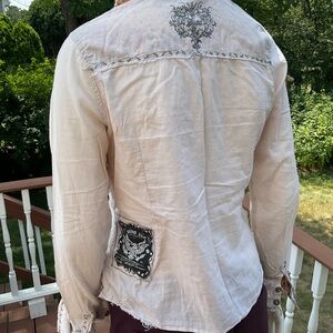 Miss Me White Embroidered Top VINTAGE